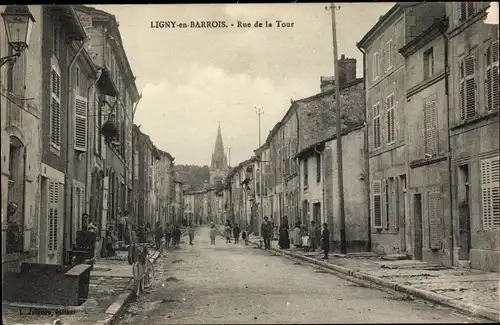 Ak Ligny en Barrois Meuse, Rue de la Tour