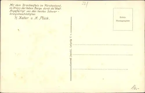 Ak Königswinter im Rhein Sieg Kreis, Durch die Welt, Modell der Burg Drachenfels, H. Keller,A. Plück