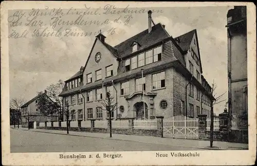 Ak Bensheim an der Bergstraße Hessen, Neue Volksschule