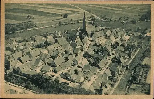 Ak Eschenbach Pommelsbrunn in Mittelfranken, Flugzeugaufnahme