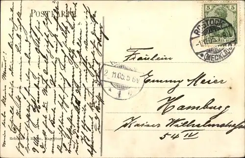 Ak Hansestadt Rostock, Wasserpartie, Ruderboot, Brücke