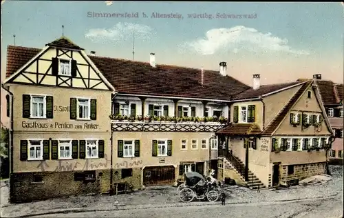 Ak Simmersfeld im Schwarzwald, Gasthaus und Pension zum Anker