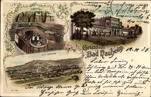 Litho Bad Nauheim in Hessen, Gesamtansicht, Kurhaus