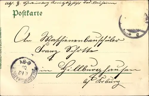 Litho Bad Nauheim in Hessen, Gesamtansicht, Kurhaus