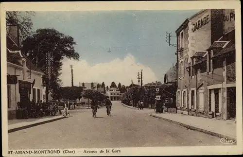 Ak Saint Amand Montrond Cher, Avenue de la Gare