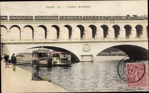 Ak Paris XVI. Arrondissement Passy, Viaduc d'Auteuil