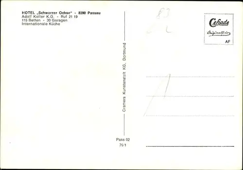 Ak Passau in Niederbayern, Hotel Schwarzer Ochse