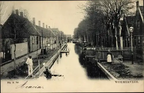 Ak Wormerveer Nordholland Niederlande, Häuser am Wasser