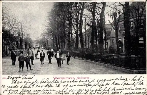 Ak Wormerveer Nordholland Niederlande, Marktstraat