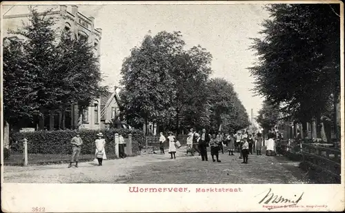 Ak Wormerveer Nordholland Niederlande, Marktstraat