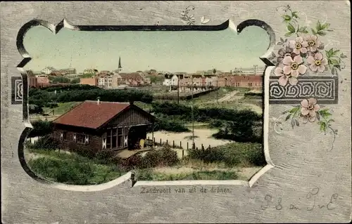 Passepartout Ak Zandvoort Nordholland Niederlande, Panorama van uit de Drünen