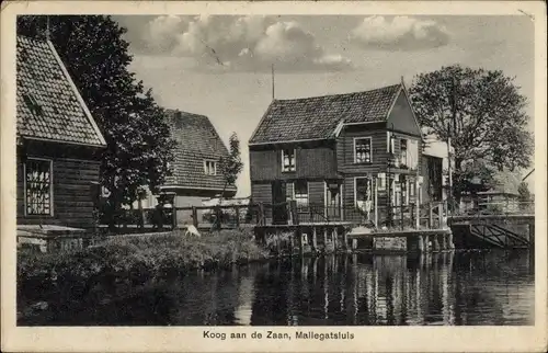 Ak Koog aan de Zaan Nordholland Niederlande, Mallegatsluis