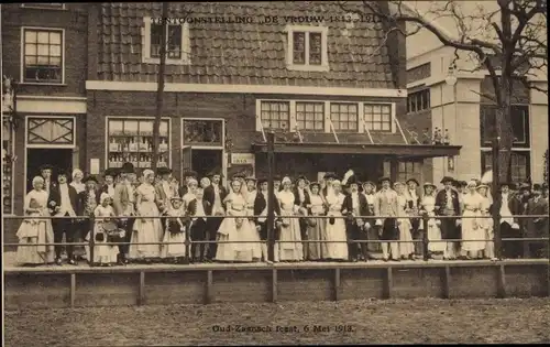 Ak Zaandam Zaanstad Nordholland, Klederdrachten Oud Zaansch feest 6 mei 1913, Tentoonstelling