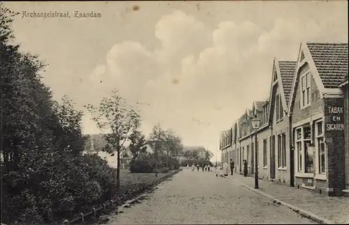 Ak Zaandam Zaanstad Nordholland, Archangelstraat, Tabak Geschäft