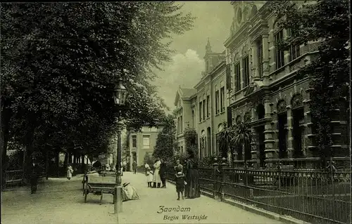Ak Zaandam Zaanstad Nordholland, Begin Westzijde