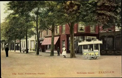 Ak Zaandam Zaanstad Nordholland, Gedempte Gracht