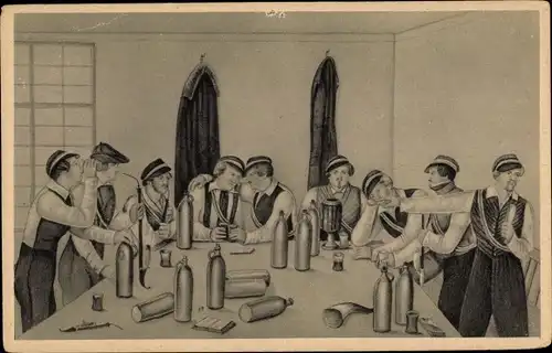 Studentika Ak Marburg an der Lahn, Studentenkneipe vor 100 Jahren