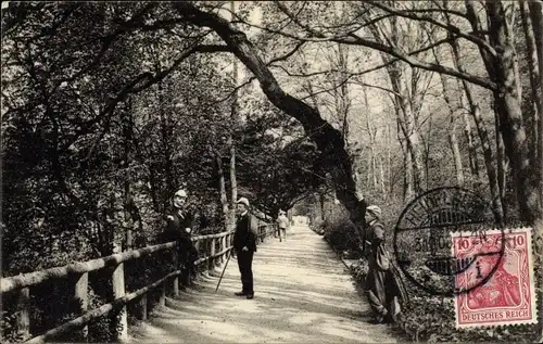 Ak Heidelberg am Neckar, Weg zum Scheffeldenkmal, Studenten