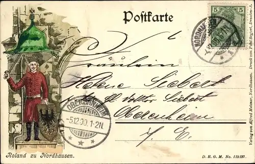 Litho Nordhausen am Harz, Rolandstatue