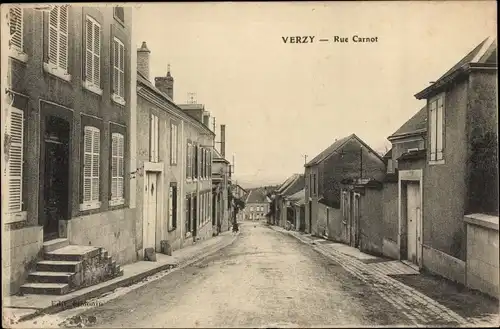 Ak Verzy-Marne, Rue Carnot