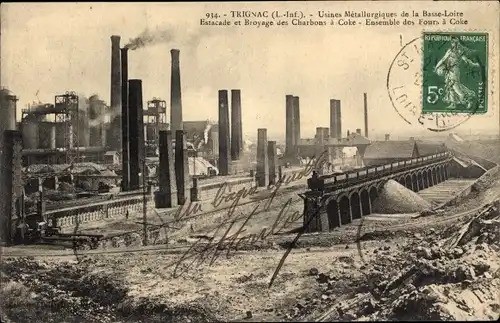 Ak Trignac Loire Atlantique, Hüttenwerke der unteren Loire