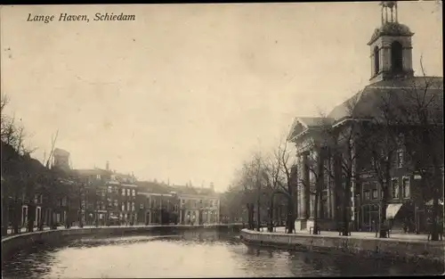 Ak Schiedam Südholland Niederlande, Lange Haven