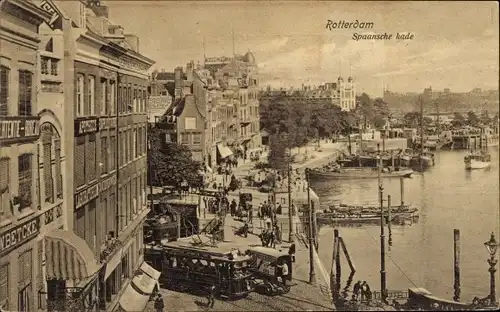 Ak Rotterdam Südholland Niederlande, Spaansche kade