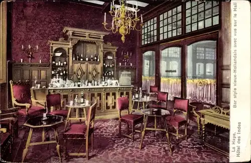 Ak La Haye Den Haag Südholland Niederlande, Innenansicht vom Hotel