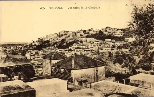 Ak Tripolis Tripolis Libanon, Blick von der Zitadelle
