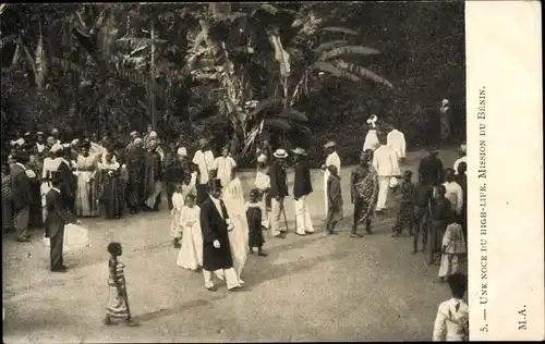 Ak Benin, Une noce du high life, Mission du Benin, Hochzeit, Brautpaar