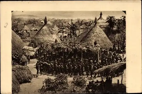 Ak Oubangui Chari Zentralafrikanische Republik, Funerailles d&#39;un Chef Boubou