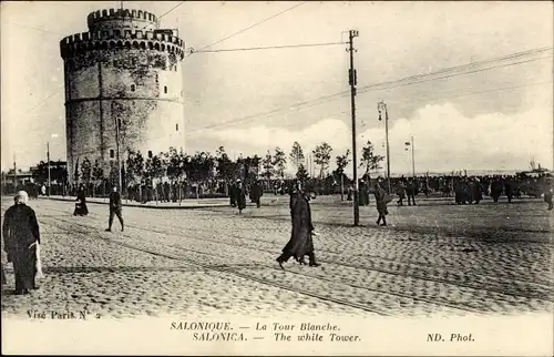 Ak Saloniki Thessaloniki Griechenland, der Weiße Turm