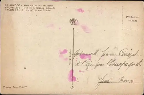 Ak Saloniki Thessaloniki Griechenland, Alte Zitadelle