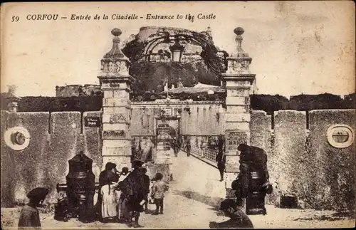 Ak Korfu Griechenland, Eingang zur Zitadelle