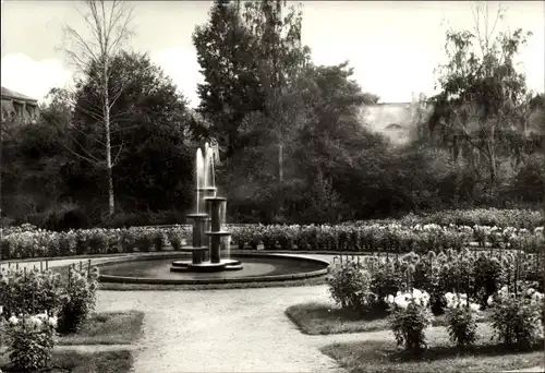 Ak Gera in Thüringen, Dahliengarten, Brunnen