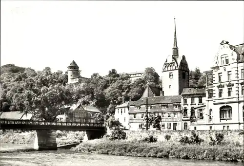 Ak Untermhaus Gera in Thüringen, Marienkirche, Schloss Osterstein, Terrassencafe