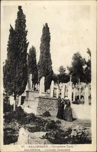 Postkarte Thessaloniki Griechenland Griechenland, Türkischer Friedhof 1916
