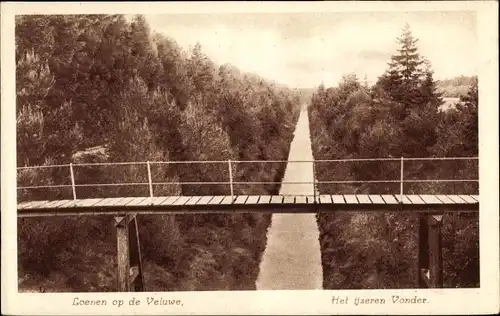 Ak Loenen Gelderland, Veluwe, Het ijzeren Vonder, Brücke