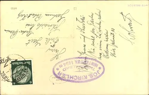 Ak Bad Hintertux Tirol, Gesamtansicht, Gebirgszug