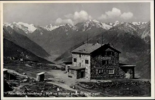 Ak Innsbruck Tirol, Patscherkofel Schutzhaus, Stubaital gegen Stubaier Alpen