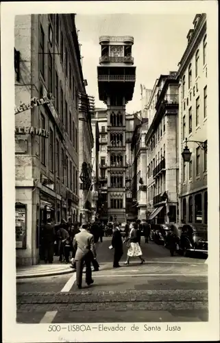 Ak Lisboa Lissabon Portugal, Elevador de Santa Justa