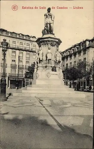 Ak Lisboa Lissabon Portugal, Estatua de Luiz de de Camões