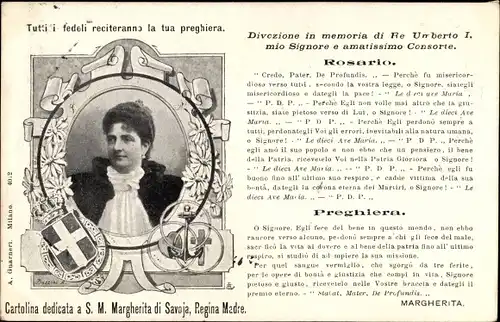 Ak Margherita di Savoja, Regina Madre, Königin von Italien, Portrait