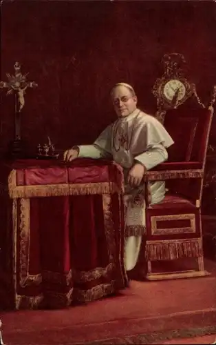 Künstler Ak Papst Pius XI., Achille Ambrogio Damiano Ratti