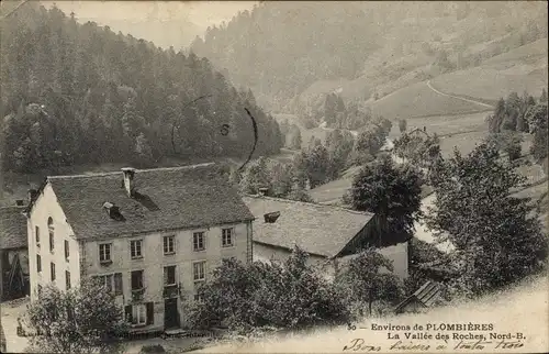 Ak Plombières les Bains Lothringische Vogesen, Das Tal der Felsen