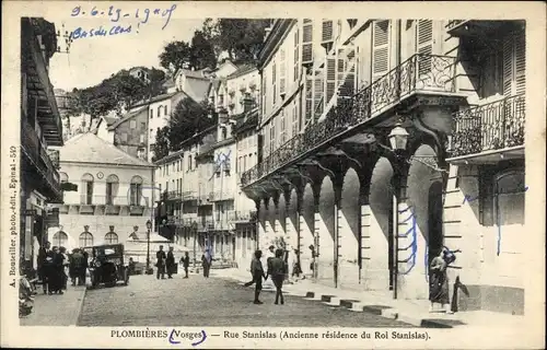 Ak Plombières les Bains Lothringen Vosges, Rue Stanislas