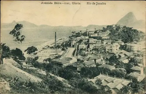 Ak Rio de Janeiro Brasilien, Avenida Beira, Gloria