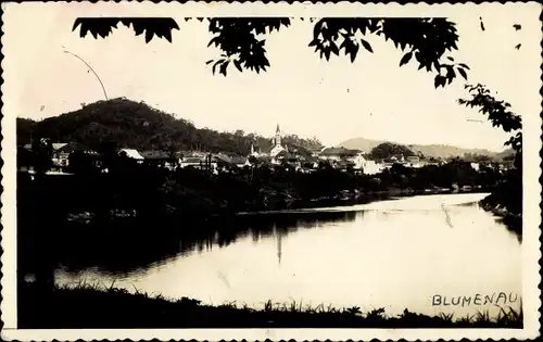 Ak Blumenau Brasilien, Blick auf Ort