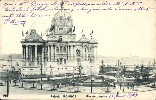 Ak Rio de Janeiro Brasilien, Palacio Monroe