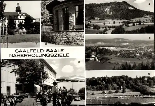 Ak Saalfeld an der Saale Thüringen, Feengrotten, Brunnentempel, Schwimmbad, Eingang zum Kulturpark